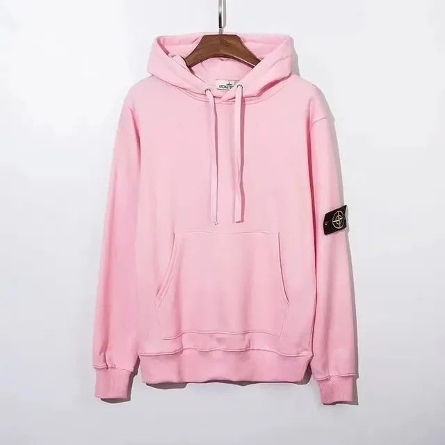 Stone Island Hooded Sweatshirt Solid Pink