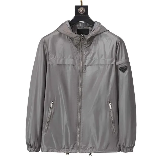 Prada Hooded Windbreaker Nylon with Triangle Logo