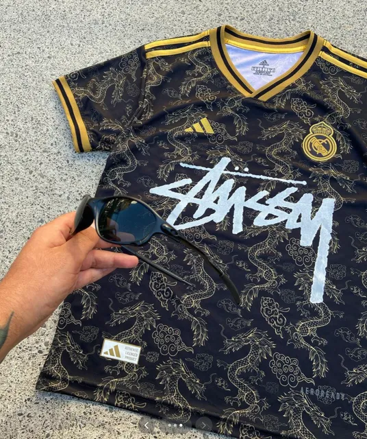 Adidas × Stüssy Real Madrid x Stussy Jersey Dragon Print