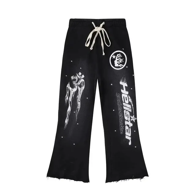 Hellstar Printed Sweatpants Om Symbol & Logo Print