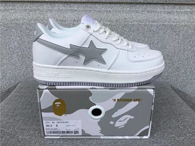 BAPE BKA 8 White Grey Star