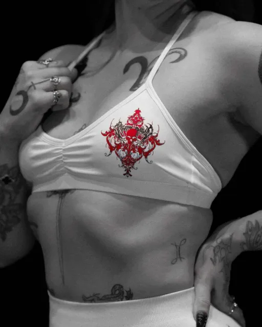 Bralette Ornate Skull Print