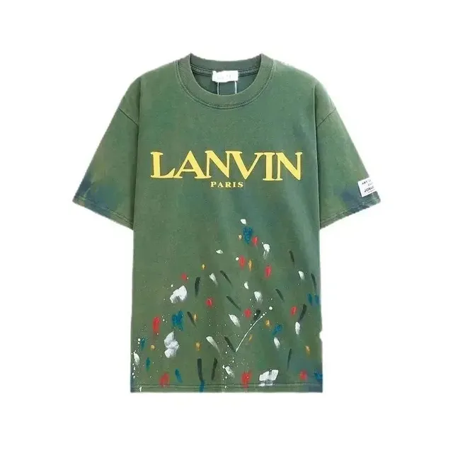 Lanvin Graphic Tee Paint Splatter