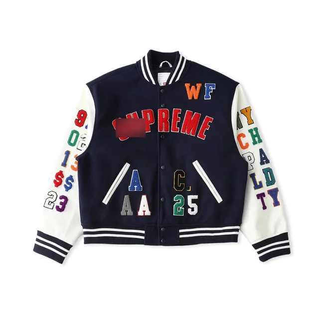 Supreme Varsity Jacket Multi-Embroidery
