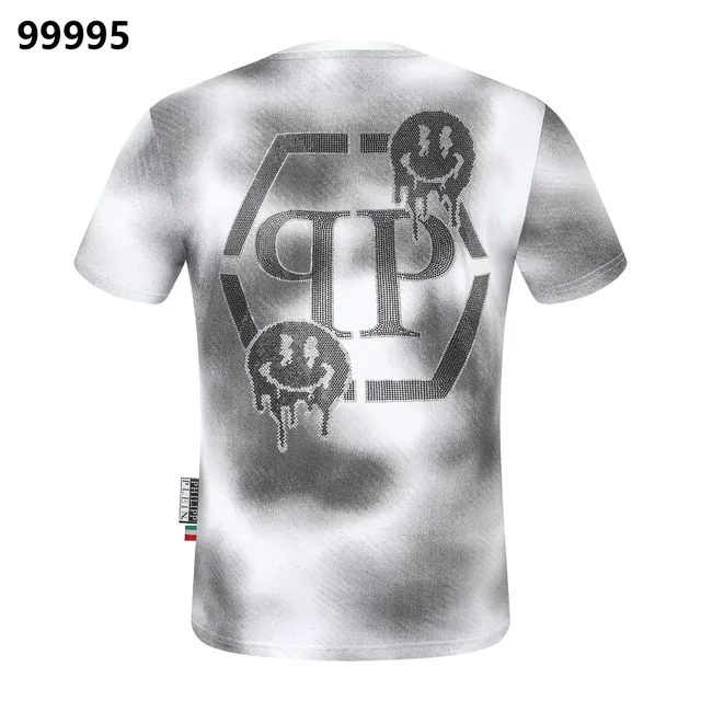 Philipp Plein Graphic T-Shirt Spray Paint Smiley Logo
