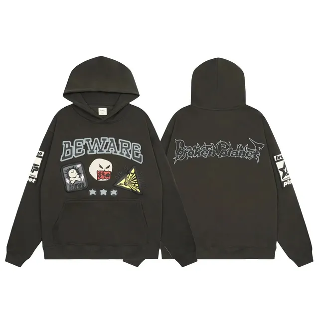 Broken Planet Hoodie Beware Patch