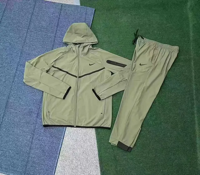 Nike Windrunner Jacket and Joggers Set Olive
