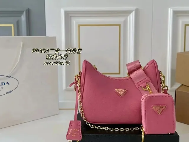 Prada Two-in-One Shoulder Bag Saffiano Leather