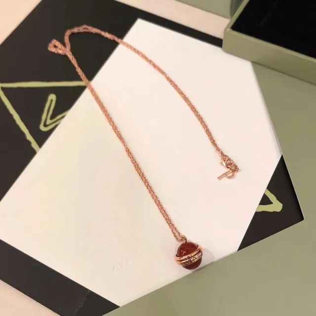 Tiffany & Co. HardWear Sphere Pendant Rose Gold with Carnelian