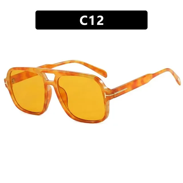 Tom Ford Aviator Sunglasses Tortoiseshell Frame with Amber Lens