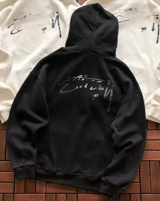 Stüssy Hooded Sweatshirt Graffiti Print