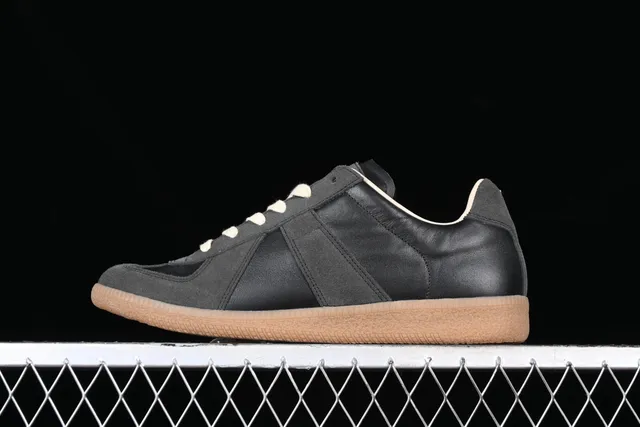 Maison Margiela Tabi Sneaker Black Suede and Leather