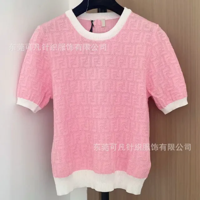 Fendi Knit Top FF Logo Intarsia