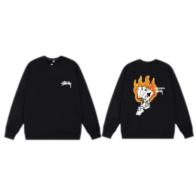 Stüssy Crewneck Sweatshirt Flaming Aces