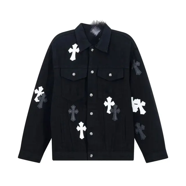 Chrome Hearts Denim Jacket Cross Patch