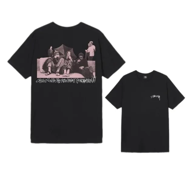 Stüssy Graphic T-Shirt Chillin With The New Boat Generation