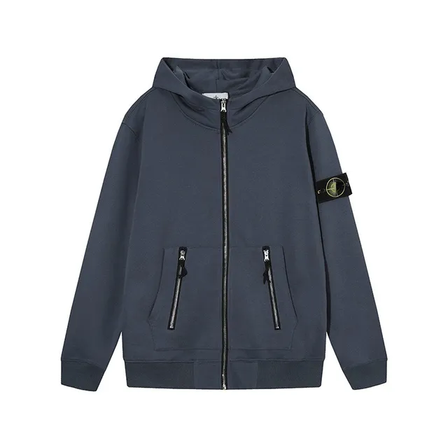 Stone Island Zip-Up Hoodie Compass Patch