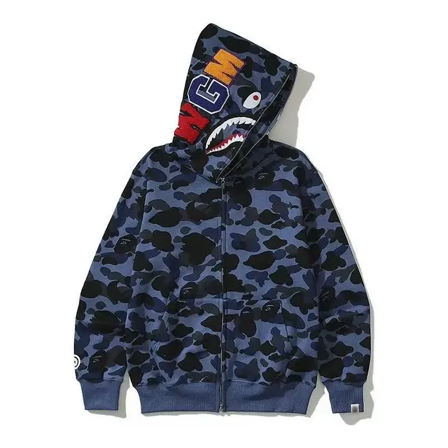 BAPE Shark Hoodie Blue Camo