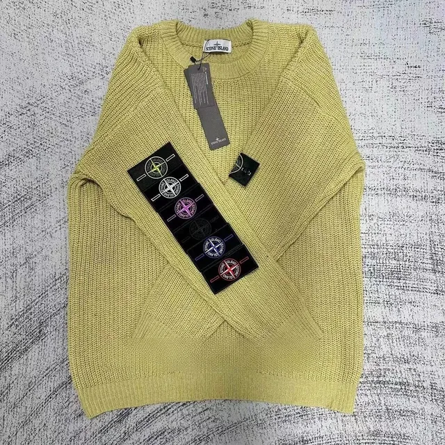Stone Island Knit Sweater Compass Logo Patch