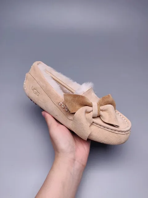 UGG Classic Bow Loafer Suede with Shearling Lining