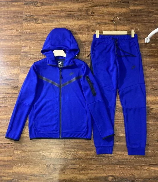 Nike Tech Fleece Hoodie and Joggers Royal Blue