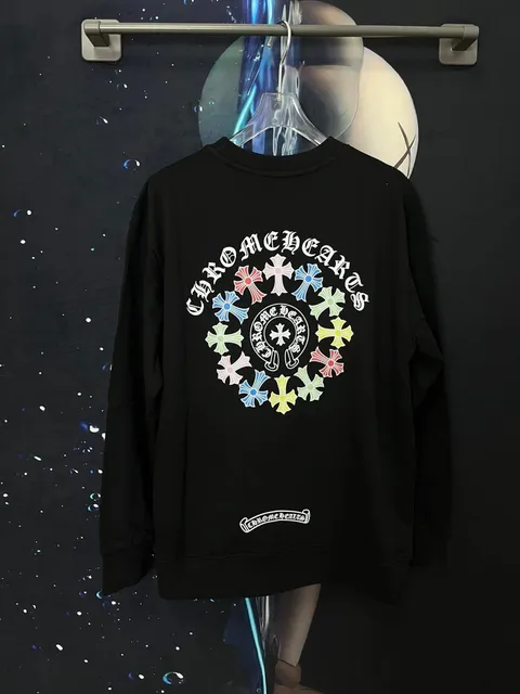 Chrome Hearts Crewneck Sweatshirt Multi-Color Cross Graphic