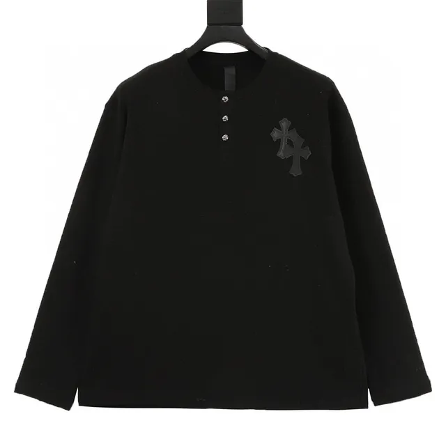 Chrome Hearts Henley Long Sleeve Cross Logo