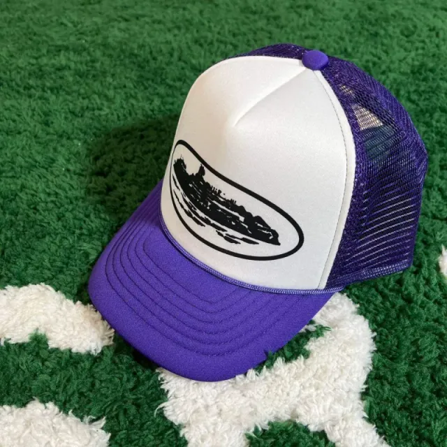 Corteiz Trucker Hat Purple/White Logo