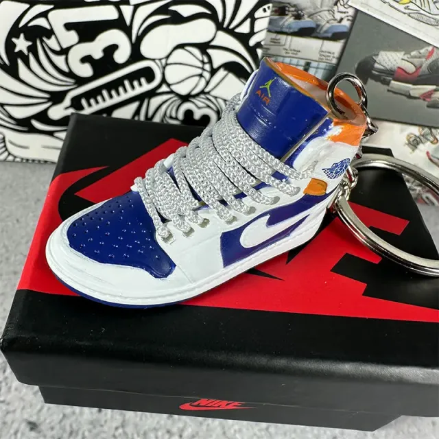 40. white, blue and orange + box