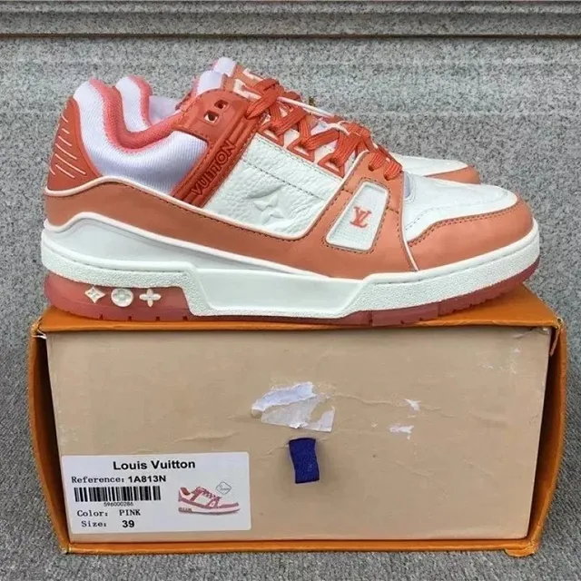 Louis Vuitton LV Trainer Pink and White
