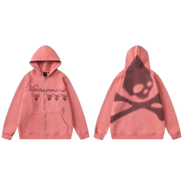Mastermind Japan Zip-Up Hoodie Skull Print