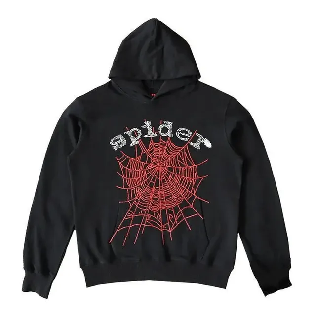 Sp5der Spider Web Hoodie Crystal Spider Web