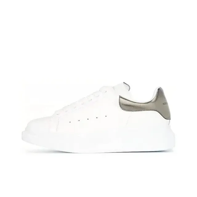 Alexander McQueen Oversized Sneaker White with Metallic Heel Tab