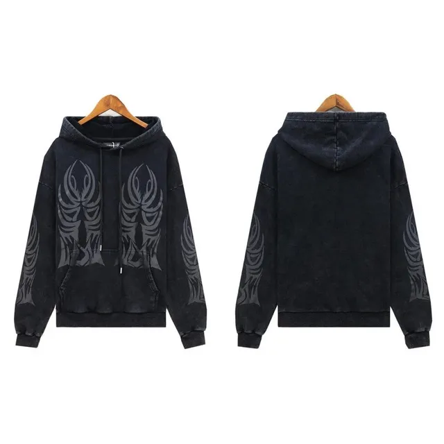 Hooded Sweatshirt Tribal Print