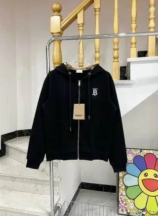 Burberry Zip-Up Hoodie Monogram Logo