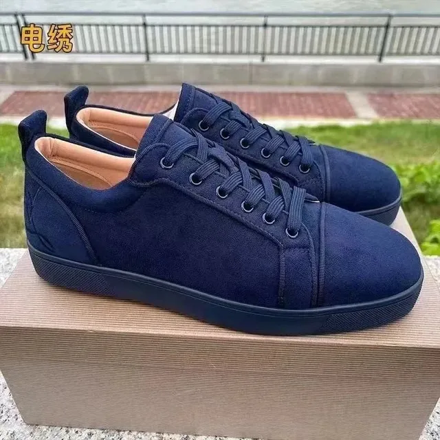 Christian Louboutin Louis Junior Navy Suede