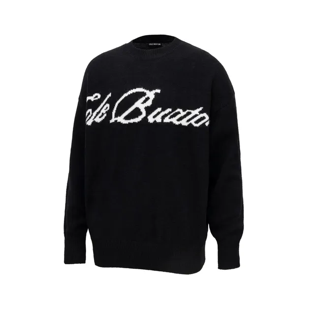 Cole Buxton Knit Sweater Script Logo