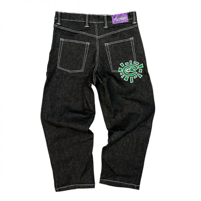 Broken Planet Denim Pants Green Logo