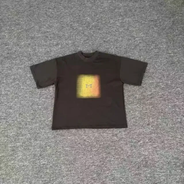 Balenciaga Logo Graphic Tee Gradient Square Print