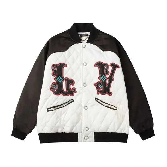 Louis Vuitton Quilted Bomber Jacket LV Monogram Embroidery