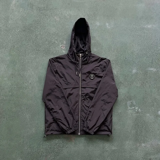 Travis Scott Windbreaker Jacket Black Logo Patch
