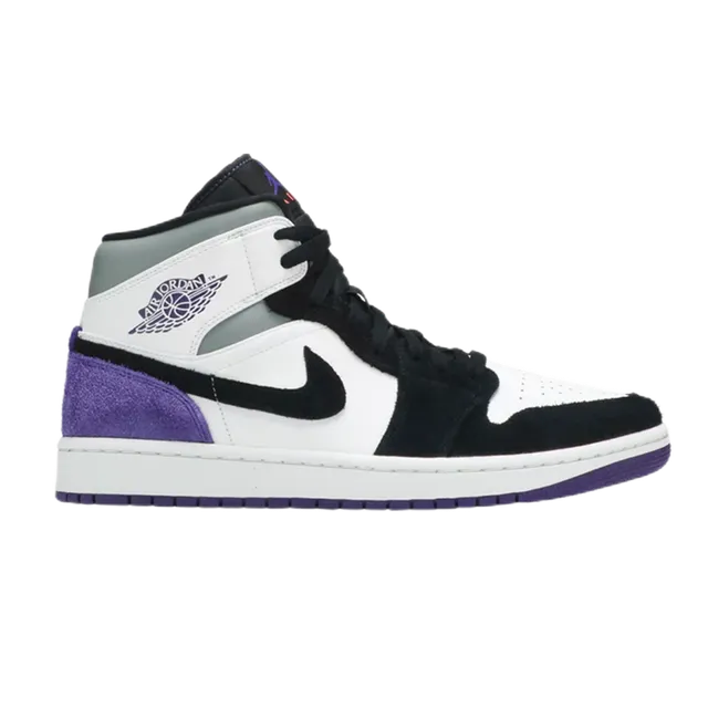 Air Jordan 1 Mid Court Purple White/Black/Purple