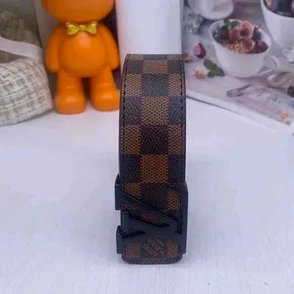 Louis Vuitton Damier Ebene Belt Checkered Canvas
