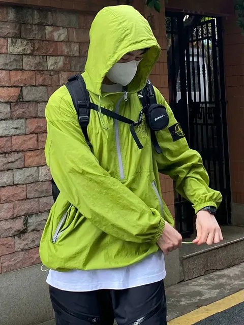 Stone Island Windbreaker Jacket Lime Green