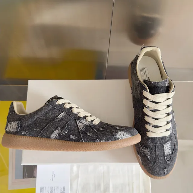 Maison Margiela Tabi Sneaker Distressed Denim