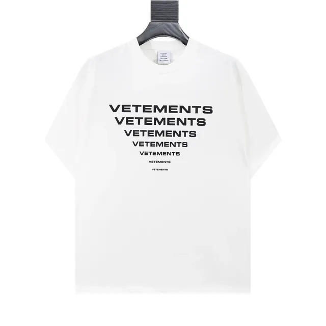 Vetements Logo Repeat Tee Multi-Row Print
