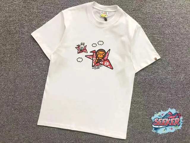 BAPE T-Shirt Origami Ape and Rabbit Print
