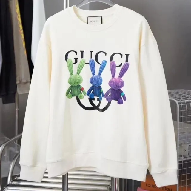Gucci Corduroy Rabbit Sweatshirt Triple Rabbit Print