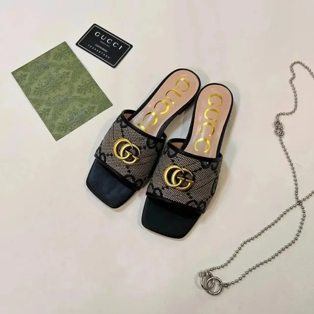 Gucci GG Marmont Slide Ouroboros Web
