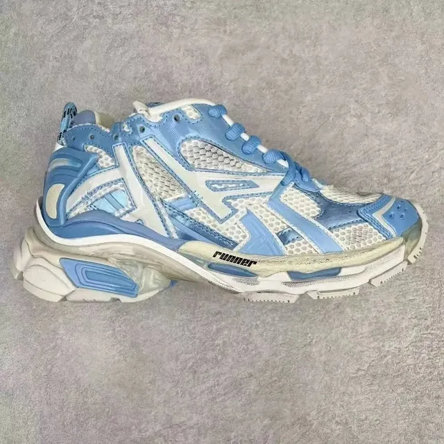 Balenciaga Triple S Light Blue and White
